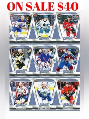 Macklin Celebrini 2025/26 Upper Deck MVP Complete 200 Card Hockey Set + BONUS